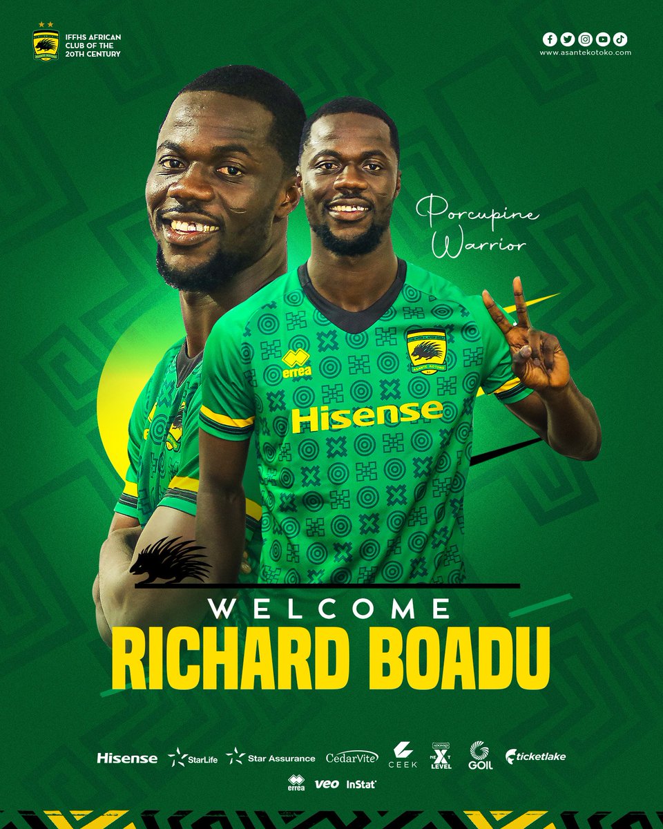 B10Bless's tweet photo. 𝒀𝒐𝒖 𝑨𝒔𝒌𝒆𝒅. 𝑾𝒆 𝑯𝒆𝒂𝒓𝒅. 𝑯𝒆'𝒔 𝑯𝒆𝒓𝒆

We are delighted to announce the signing of midfield enforcer Richard Boadu on a three-year deal from Medeama SC.

Asante Kotoko🤝#Agadas

#AKSC #TogetherWeCan #AgadasSigns https://t.co/iKtiepDLOB