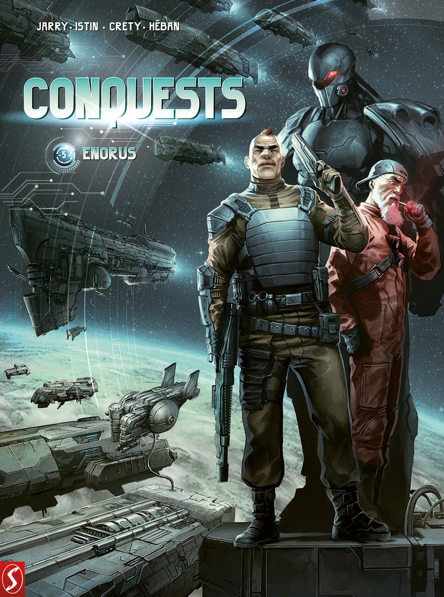 stripland_BENL's tweet photo. Een vreemd fenomeen heeft alle hoop teniet gedaan om ooit een kolonie op de planeet #Enorus te starten, namelijk een ijstijd die even brutaal als onverwacht opkwam. #Conquest 5 (HC) is deze week beschikbaar. Deel 6 (HC) verschijnt in oktober. #Jarry #Istin #Crety #Héban https://t.co/FYtIUDjWPl