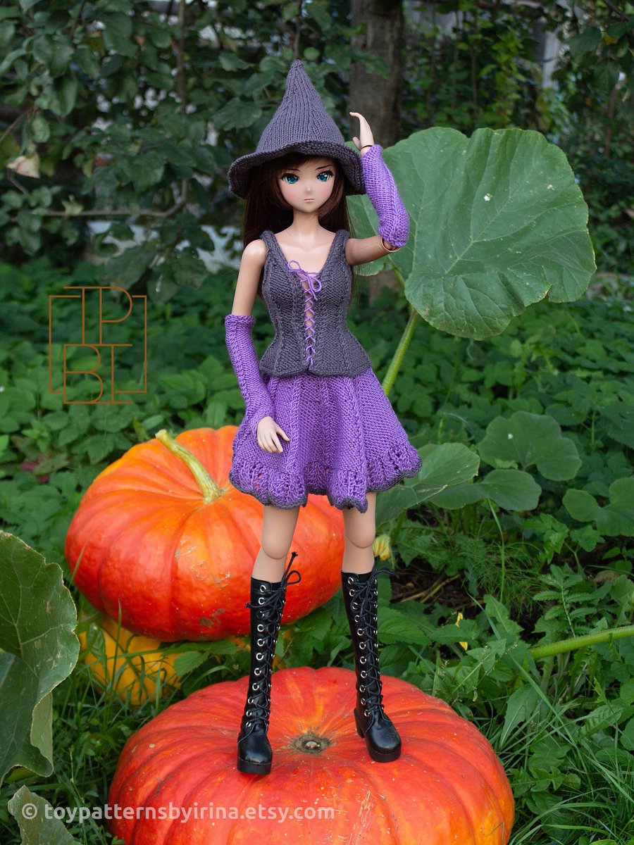 IKhoroshaeva's tweet photo. Excited to share the latest addition to my #etsy shop: Halloween Witch Smart Doll Clothes - Knitting Pattern for Sd | Dd | BJD 1/3 60-65 cm - Row By Row https://t.co/MtffBnbPXX #birthday #halloween #knitting #knitteddollclothes #smartdollpattern #bjd60cmpattern #smartd https://t.co/S9GcSrEo6Z
