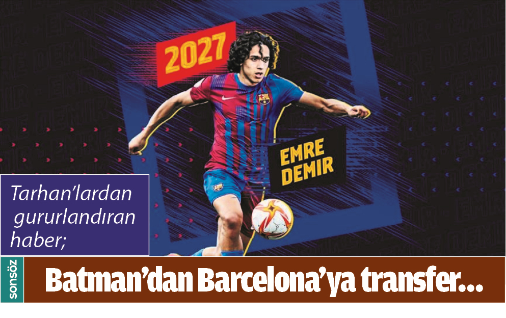 BatmanSonsoz's tweet photo. BATMAN’DAN BARCELONA’YA TRANSFER…
Ayrıntılar;
https://t.co/lG2vEQV0kl
@fcbarcelona_tr @KayserisporFK #batmanv https://t.co/DKQhCeB25E