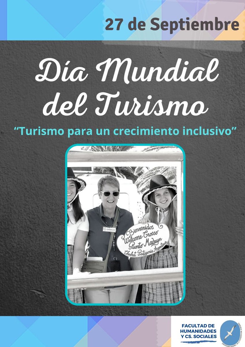 unpsjb_madryn's tweet photo. El Día Mundial del Turismo se celebra el 27 de septiembre de cada año desde 1980, en el aniversario de la adopción de los Estatutos de la Organización Mundial del Turismo en 1970.
+info: https://t.co/MYoRiZnf3n

#UNPSJB #PuertoMadryn #FHCS https://t.co/jGhC6gwjR7