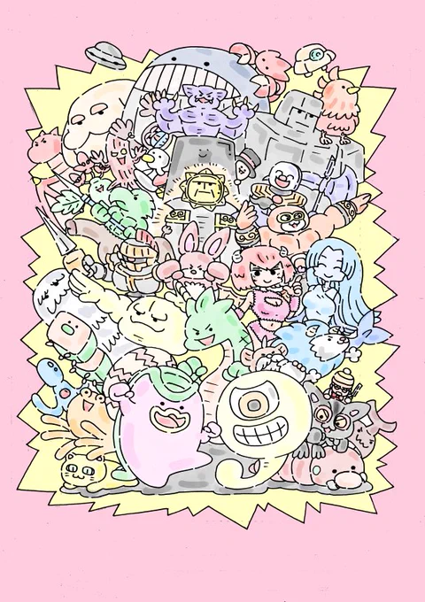 モンスターファームの公式さんがイラスト募集してたので以前描いた2の集合絵で参加!他じゃ育てられないようなモンスターを育てられるのがとても好き。TPM、いまだにちゃんととってあります。
#MFTPM
#お絵描きブラボーキング 