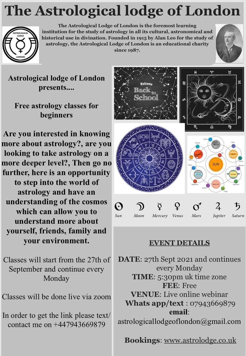 AstrologyLodge's tweet photo. Tonite at the lodge we have @soul_astro beginners classes and Hellenistic 
email for tickets at astrologicallodgeoflondon@gmail.com https://t.co/JOpNaQLfca