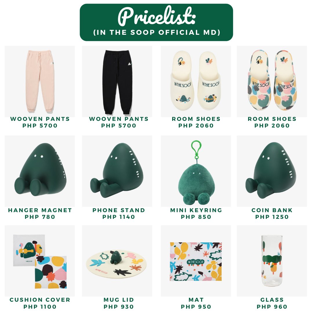 modu_shoppe's tweet photo. PRE-ORDER | #BTS IN THE SOOP: S2 OFFICIAL MERCH 🌳💚
♡ Pricelist: Check photos below
♡ Terms: 50% DP; Balance after 30 days
♡ Can order until sold out
♡ ETA in PH: 3-4 weeks upon ship out from Korea
💌 Send us a DM for inquiries! 🤗
#ModuShoppePHGo https://t.co/bLp8hQ1JUF