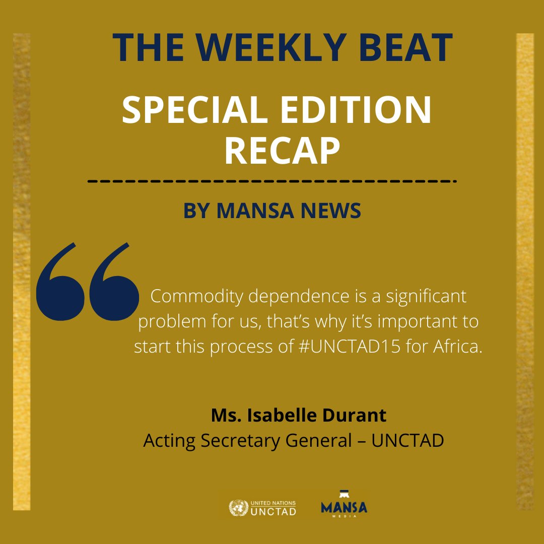 We recap the #GlobalCommoditiesForum on #TheWeeklyBeat podcast.

@MaggieMutesi, @SegawaArnold & @Dumi_Jere are joined by Acting Sec General @UNCTAD Ms. Isabelle Durant, on commodity dependence.

🎙️Full episode: mansamedia.africa/podcast/weekly…
Now streaming on @Spotify 

@BarbadosUNCTAD