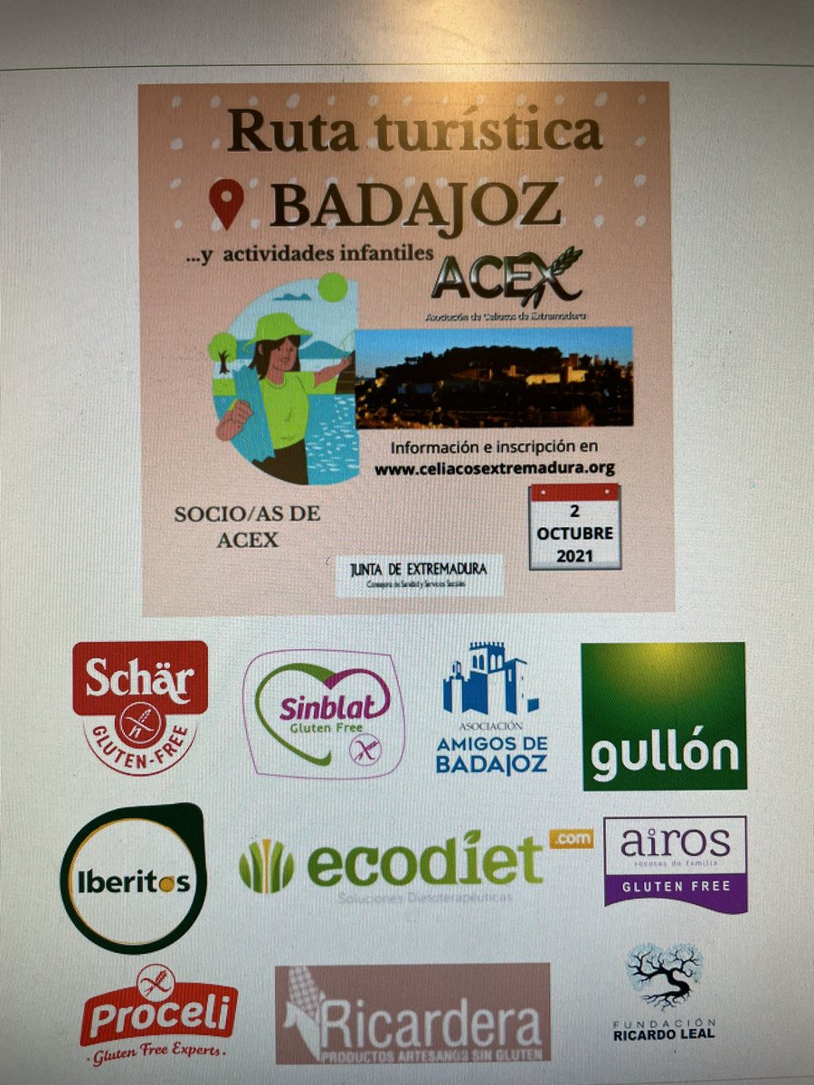EcodietNews's tweet photo. Este sábado día 2 de Octubre , Badajoz celebra la ruta turística de la tapa Sin Gluten de la mano de la Asociación de Celiacos de Extremadura https://t.co/6UJiIyKoTM