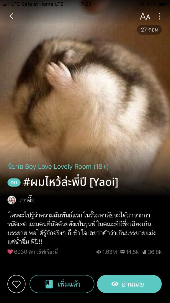 อ่านนิยายกับคุณส้ม🏳️🌈📚 tweet media