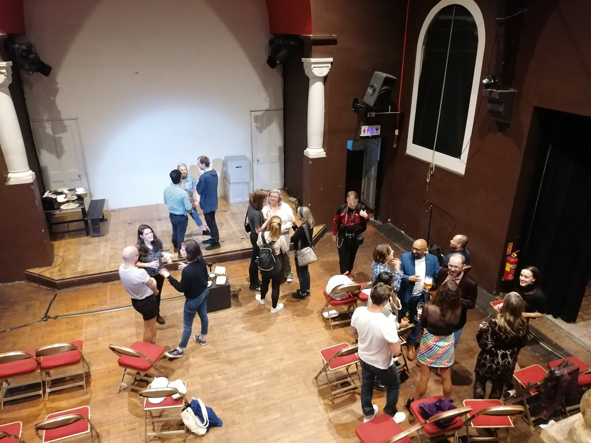 fdtheatre's tweet photo. Happy Birthday @SpaceArtsCentre You've given so many of us a place to share, create and celebrate. I'm grateful to be part of the community it has created. Follow all the lovely creatives tagged in this cheeky shot from the balcony. #afterparty #space25 https://t.co/8yNz7i1Hgu