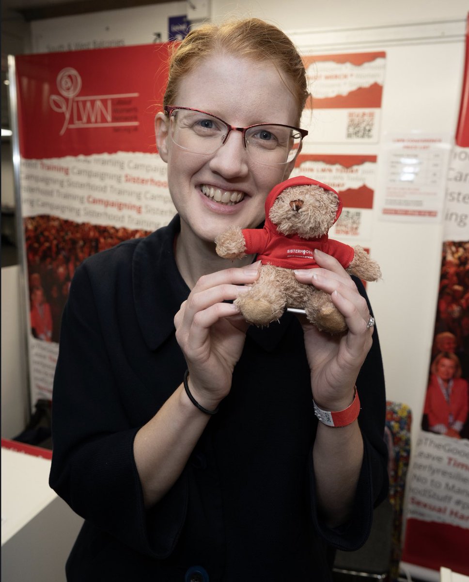 LabourWomensNet's tweet photo. Thank you @HollyLynch5 MP for supporting our campaign for formal #babyleave for councillors and MPs- abs for falling in love with our Barbara Bear! #Lab21 https://t.co/3QeiPfyCV7
