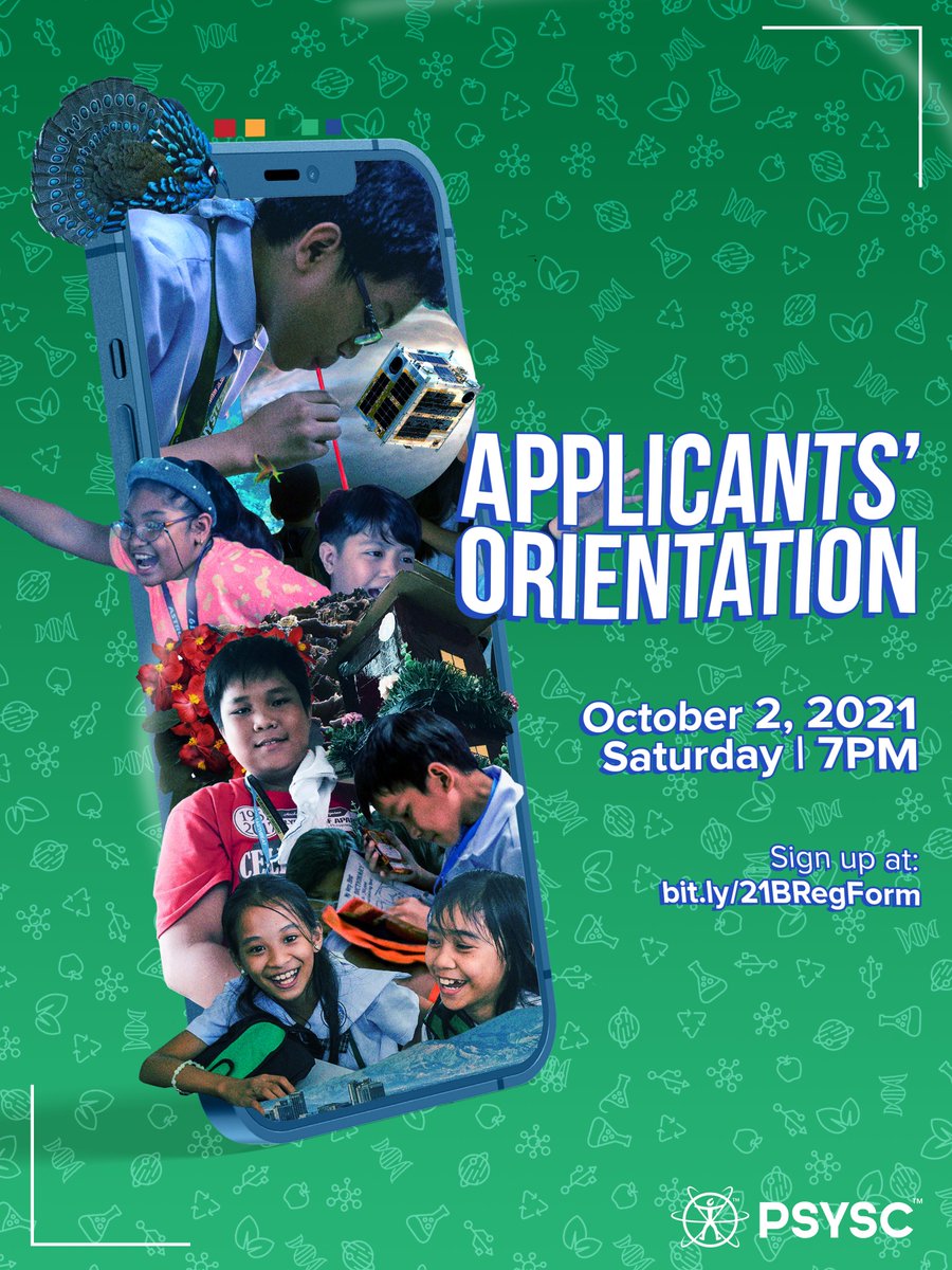 psysc_inc's tweet photo. PSYSC has been at full force in uniting the youth. It has poured its heart out in serving the country as well as in promoting its thrust: the Public Understanding of Science, Technology, and Environment (PUSTE).
Sign up at: https://t.co/PnHdkohhE6
#JoinPSYSC #Jumpstart https://t.co/NRch1qLHLO