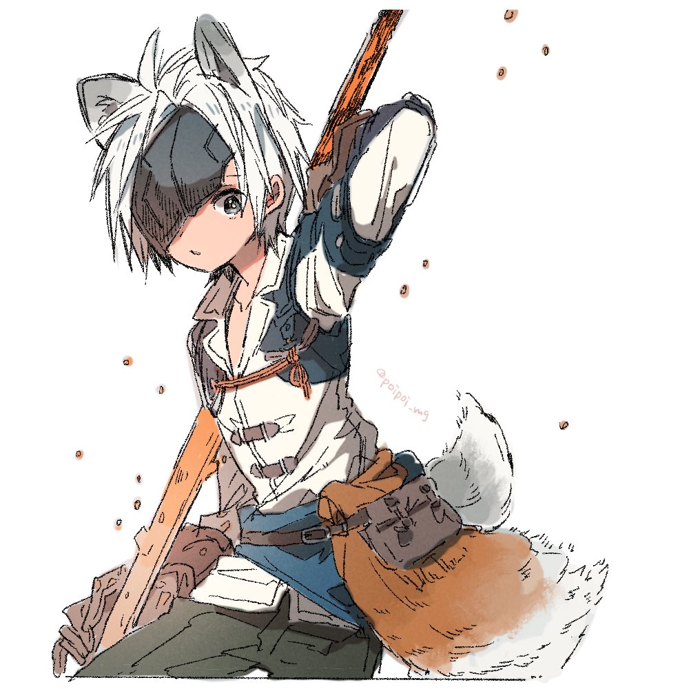 手癖でアルフェン 狼しっぽと耳が似合う はじさんのイラスト