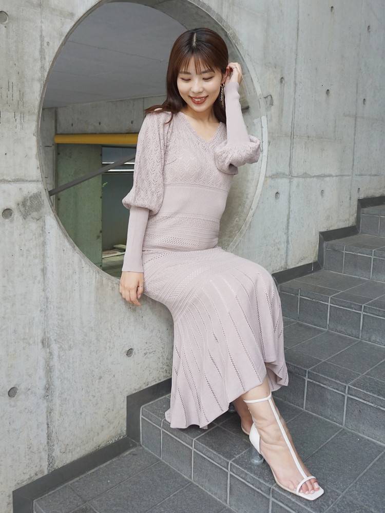 Mercuryduo 公式通販runwaychannel New Arrival インスタライブでも人気のトレンド感満載ワンピ 透かし編みマーメイドニットワンピース 12 100円 10 0円 新作 予約アイテム10 Off こちらからcheck T Co 4zv3vgqjot