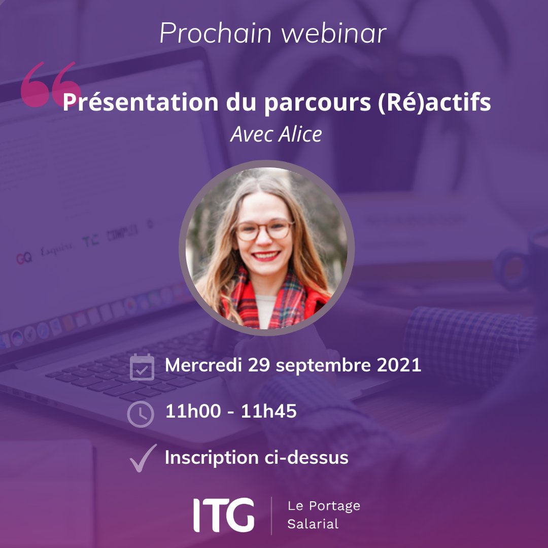 ITGgroupe's tweet image. Inscrivez-vous pour vous lancer 👉bit.ly/3tTwOy8
📌Le dispositif d’accompagnement (Ré)actifs - Co-entreprendre en Île-de-France vous apporte une solution personnalisée pour réussir le lancement de votre activité en tant que #consultant indépendant. 
#webinar