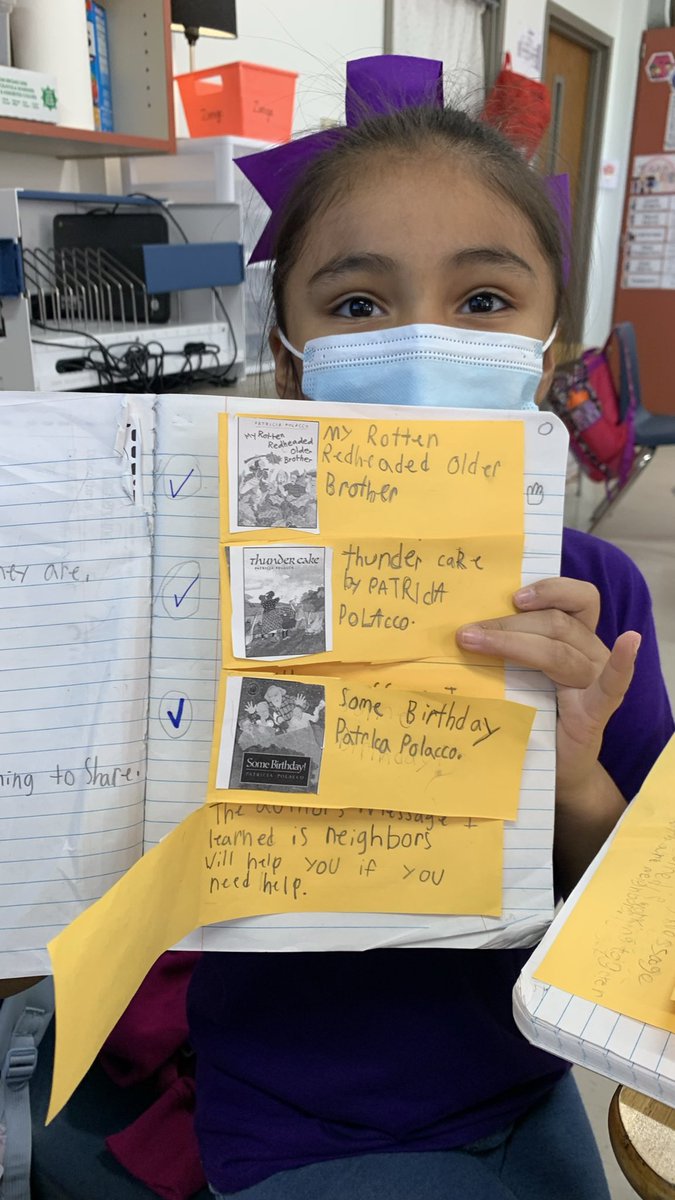 DZLZuniga's tweet photo. Author Study on Patricia Polacco. We used our INBs to compare author messages and record facts from her bio. We found out how she coped with Dyslexia and used her strengths to become a great writer and story teller. https://t.co/DwNgHCYxX0