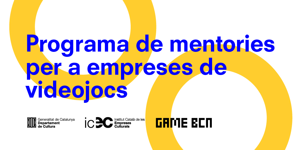 Hem creat juntament amb <a href="/gamebcn/">GameBCN</a> un nou programa de mentories per a empreses de videojocs. Cada any se seleccionaran cinc empreses, que faran sessions individualitzades i també sessions formatives col·lectives. 

bit.ly/ICEC_GAMEBCN

<a href="/cultura_cat/">Cultura</a> <a href="/catalanarts/">Catalan Arts</a> <a href="/culturadigicat/">Cultura Digital</a>