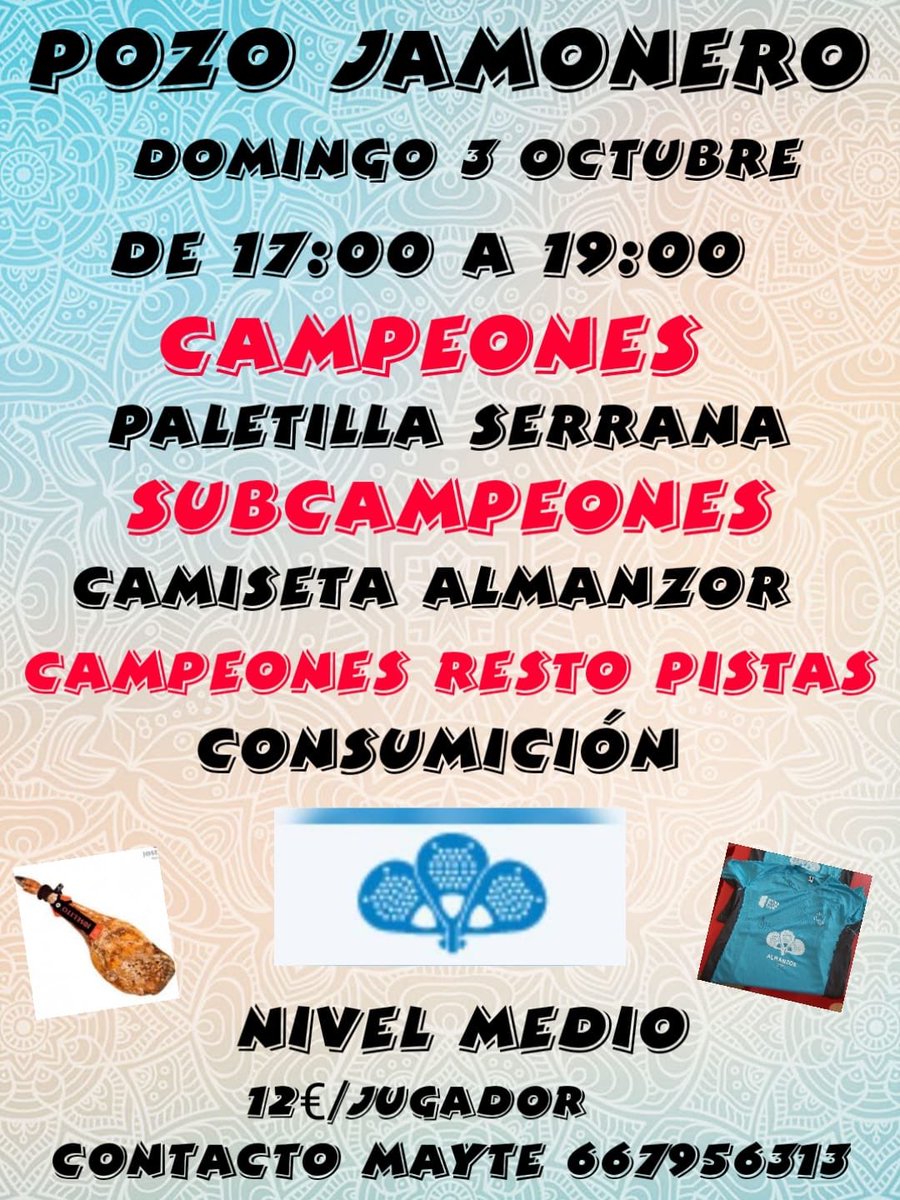 Próximo domingo,no te quedes sin tu plaza!!!