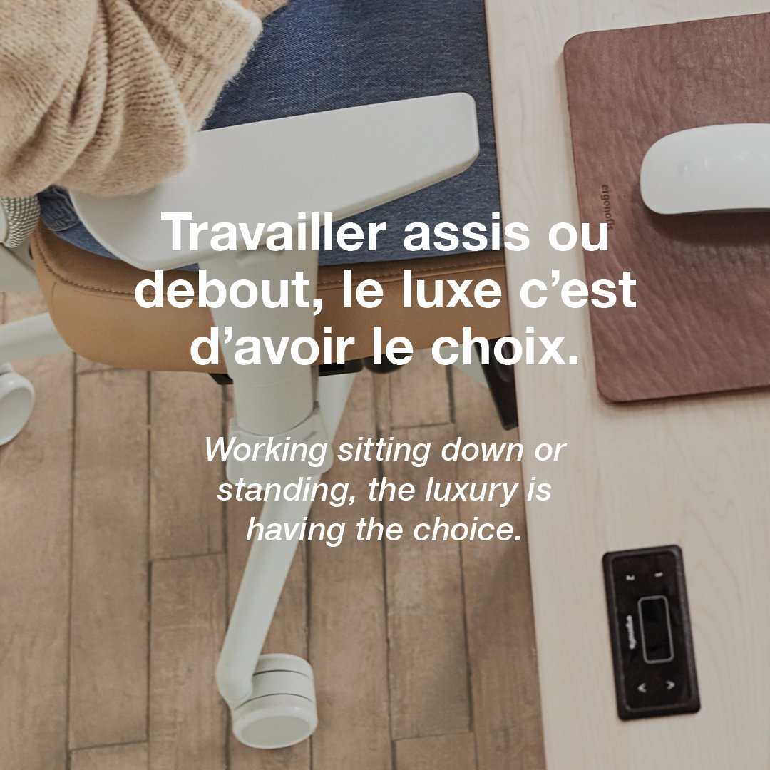 Working standing up changes everything! 🙌 

Our standing desks are made to move with you and make your working days enjoyable. 🤩

#GoodPosture #Productivity #Health #WorkEnvironment #MadeInCanada #StandingDesk #Ergonomic #HomeOffice