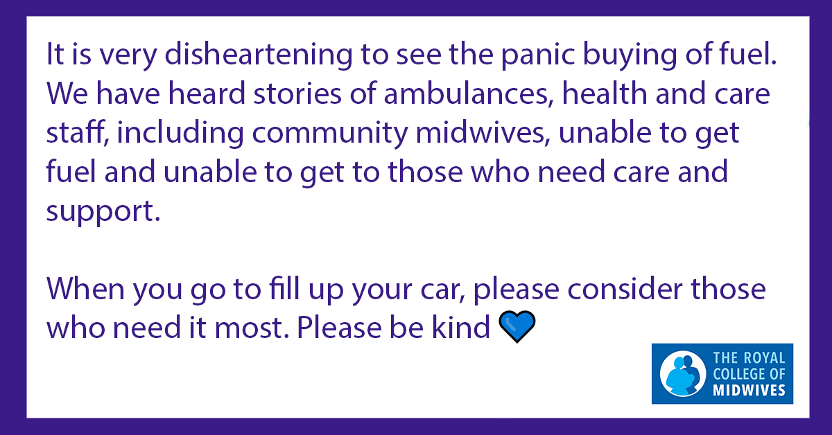When you go to fill up your car, please consider those who need it most 💙 #fuelpanic #bekind