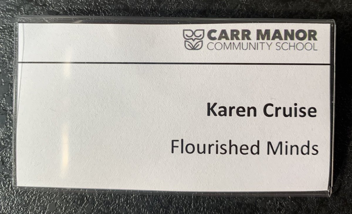 When you arrive at a school for a meeting only to find they’ve made you a personalised badge! 🙀

Nice touch <a href="/carr_manor/">Carr Manor Community School</a>! Thank you ❤️

#ItsTheLittleThings