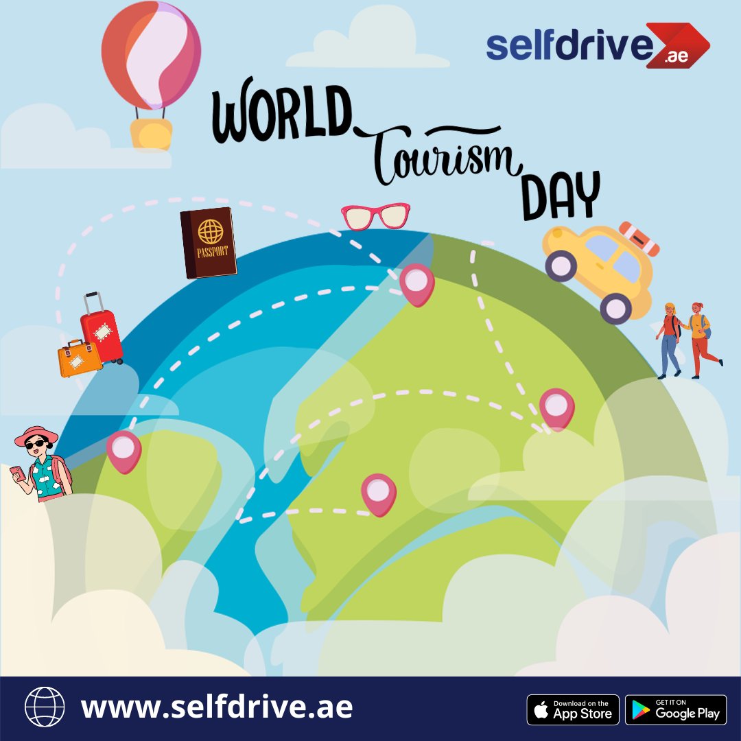SelfDriveUae's tweet photo. Happy World Tourism Day! Be on Wheels and Explore the world with #selfdrive ππ
Call us: +971 4 2789947 (9am-6pm)
APP: https://t.co/xOVX9EAC99 |
https://t.co/2XK4rLXgLf
#mydubai #carrentals #Dubai #Abudhabi #Sharjah #monthlyrental #microlease #UAE #tourismday #Tourism https://t.co/oRZ0yueRkP
