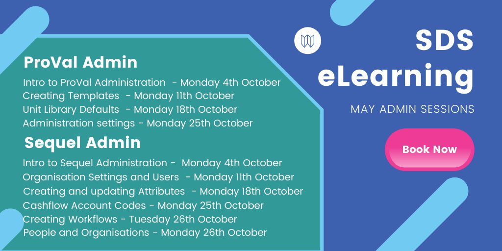 kat_SDSTrainer's tweet photo. Had some new starters to your team who need ProVal or Sequel training? Book their places now for the Admin eLearning courses running in October... https://t.co/4VAo6FSDYF https://t.co/QMINlWHg5j
