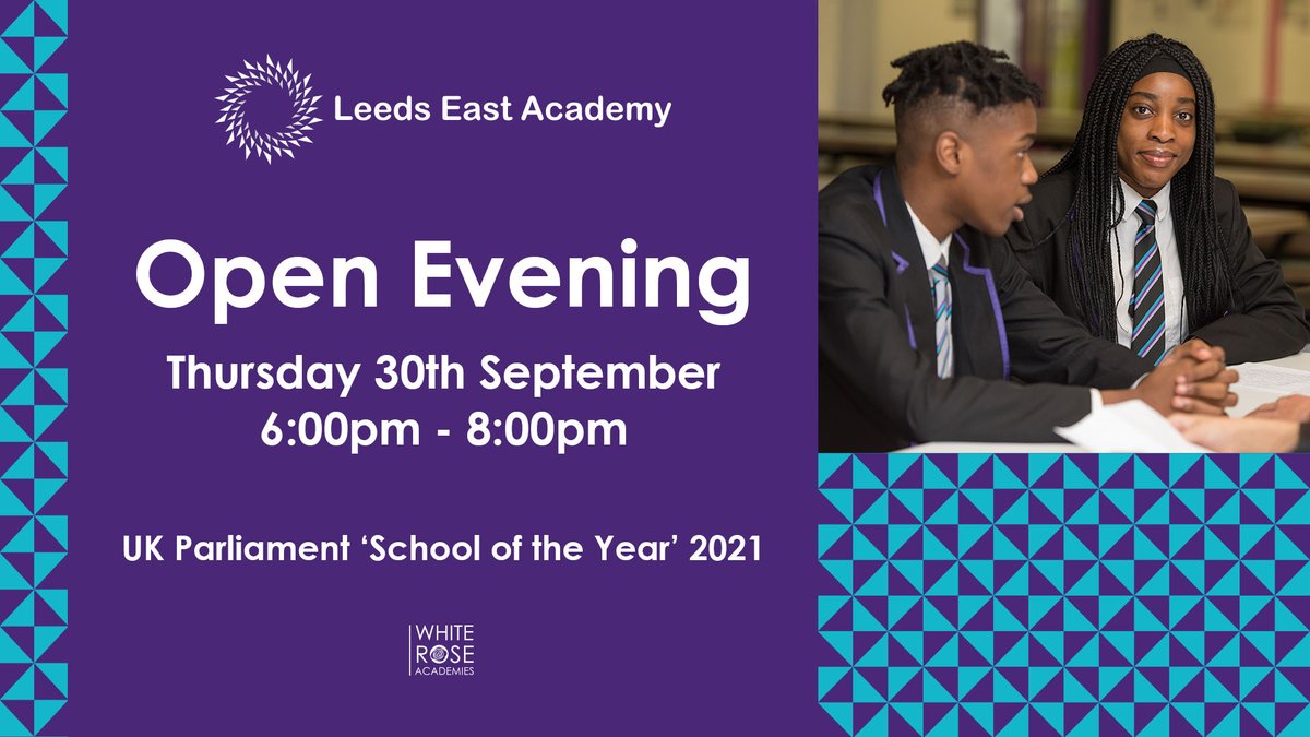 LeedsEastWay's tweet image. OPEN EVENING - this Thursday (30/09) from 6pm - Discover why we're the first choice school for so many families.

 #EveryoneExceptional #SmallClassSizes #OfstedGood