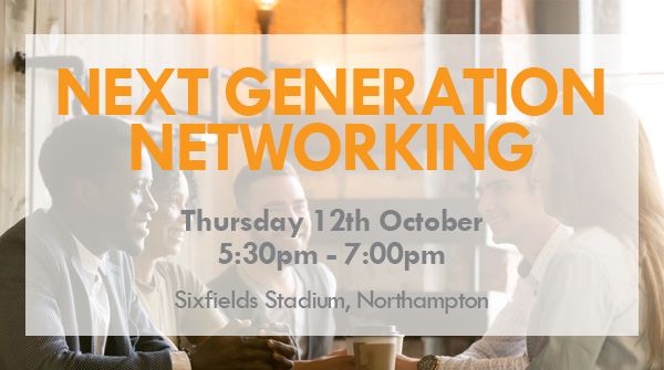 Finally, FACE-TO-FACE EVENTS are Back!

Join us on 12th October from 5:30pm - 7:00pm at Sixfields Stadium, for an opportunity to networking with fellow members over a light buffet.

Register your place - events@northants-chamber.co.uk