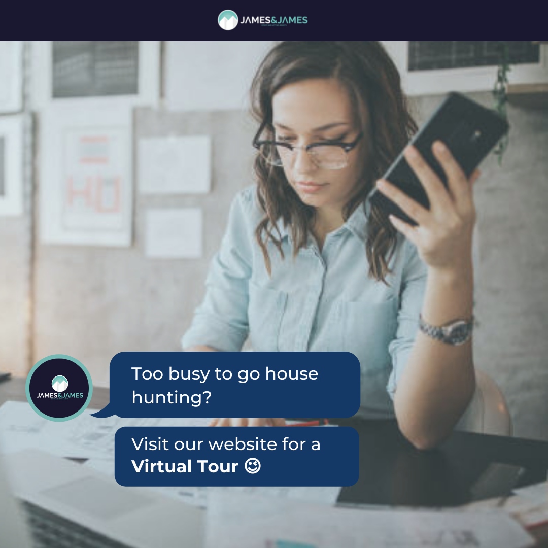 Yes, you read that correctly. Virtual tours are available on the James and James website. Great for someone with a hectic schedule. 😁

Feel free to reach out if you want help scheduling some showings of the properties that you're interested in. 🤝

Don't hesitate to contact ...