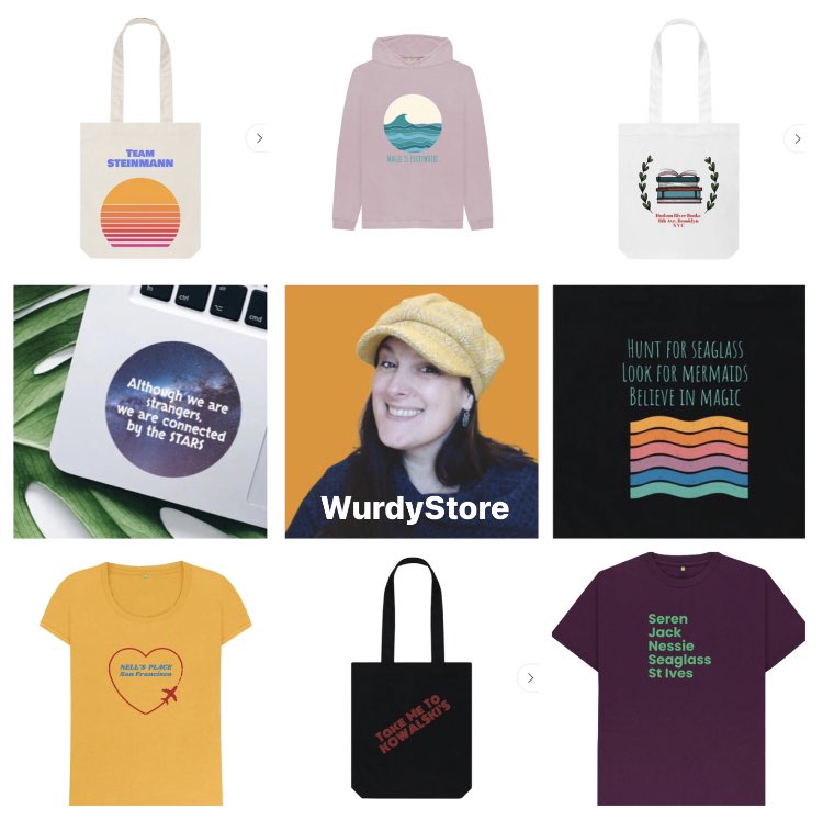 wurdsmyth's tweet photo. So here it is… 

I am proud to launch WURDYSTORE - a collection of tees, totes, hoodies and more featuring designs inspired by my books! Read on for a sneak peek of the bookish delights in store… 

https://t.co/l0LULZvH9N https://t.co/l3Z0MqnJQ0