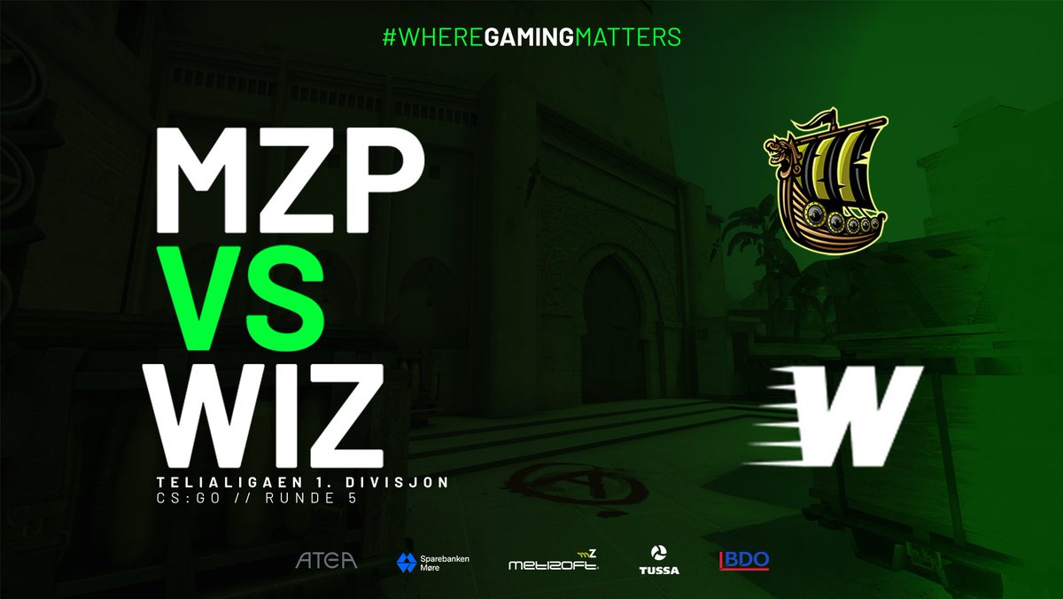 Metizport's tweet image. #CSGO 

Ny uke, nye muligheter i @Telialigaen_, og vi er forberedt for å kjempe for alle poengene i kveldens oppgjør!
Vi har med @Tapewaare som innbytter i dagens kamp.

🆚 @wizardggez 
🕕 18:00
🎥 twitch.tv/Metizport
🎙 Jonas &quot;@MZPJoVo&quot; Volle Åkre

#WhereGamingMatters💚