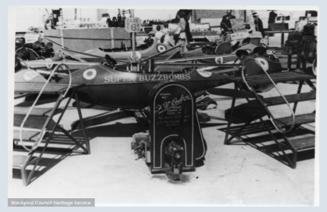 showtownhistory's tweet photo. This month is World Funfair Month. These "Buzzbombs" photographed on the Prom in 1948, were built by F.W. Coulson, in Ripon, Yorkshire. The company specialised in creating 'Minor Mobile Roundabouts' - trailer mounted rides which could be erected almost anywhere. #WFFM https://t.co/p5xEHM5VvH
