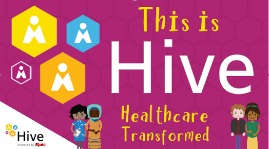 NorthMcrGH_NHS's tweet photo. STAFF: North Manchester let’s create a buzz about Hive! Hive will bring together all the information you need to care for patients whenever and wherever. Find out more at an engagement session on Thurs 7th Oct in Post Grad Lecture Theatre 3pm to 4pm. #HereComesHive #OneYearToHive https://t.co/JAZMdLY4PC