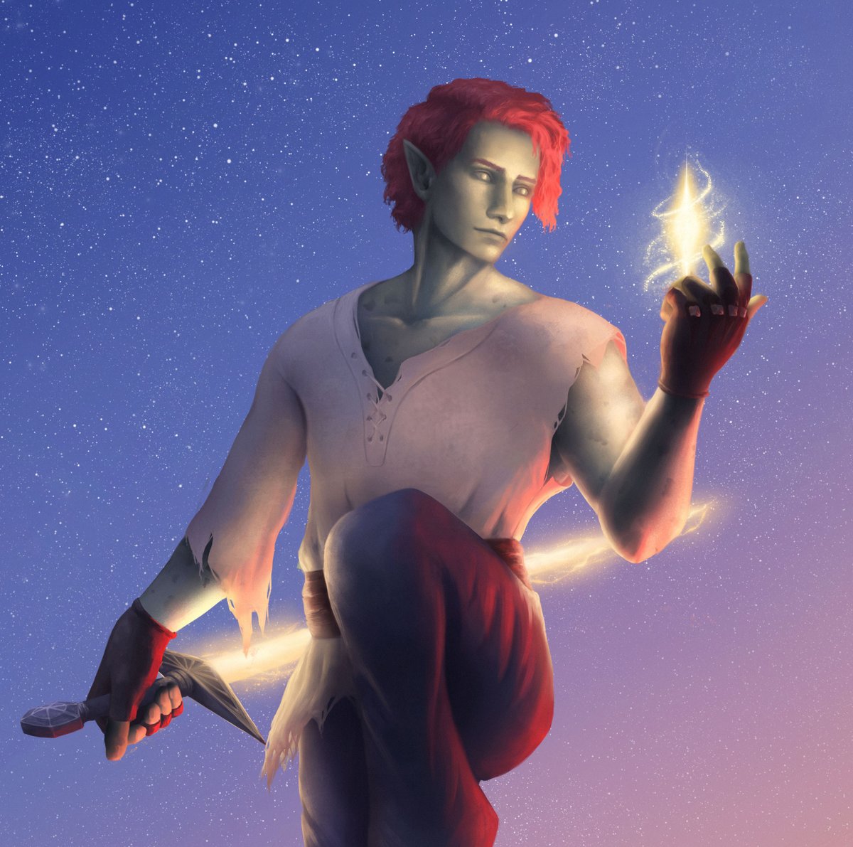christymosgaard's tweet photo. Commissioned painting of Yuun, a young half-orc monk for a Dungeons and Dragons game, that I recently got to work on! ☀️

#dnd #commissionwork #digitalart https://t.co/FPhUzHpKGS