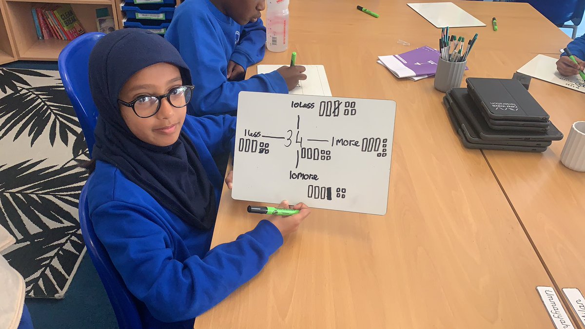 Miss_E_Lock's tweet photo. 5D are holding a #mathsmeeting and practising 1 more/less and 10 more/less with representations #newwavefederation #math #learning https://t.co/afeYrUpucA