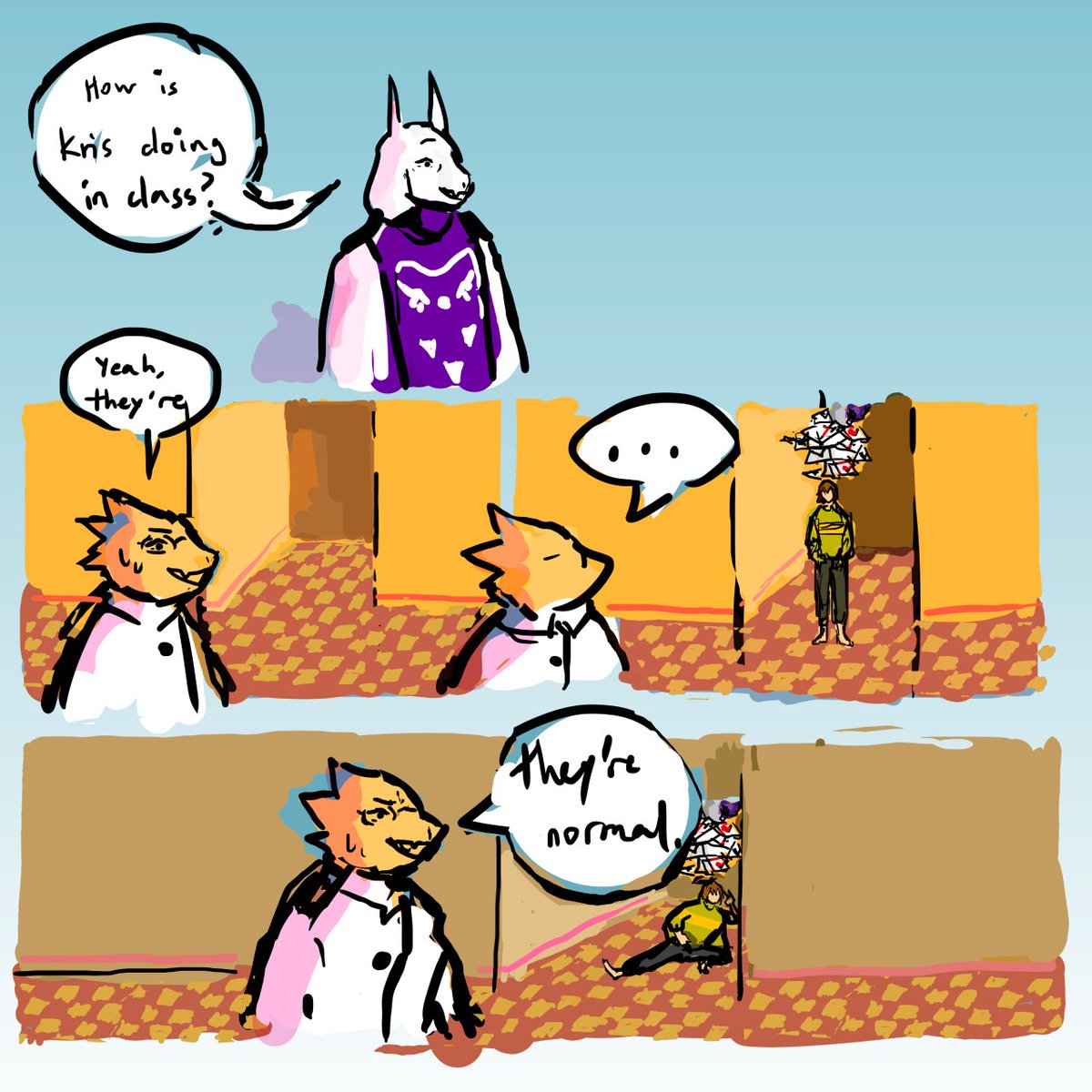 mythsoil's tweet photo. kris please alphys is trying her best take off the trash pile
#DeltaruneChapter2 #toriel #alphys #kris #Krisdeltarune #torieldeltarune #alphysdeltarune #krisdreemurr #DeltaruneChapter2Spoilers #deltarunefanart https://t.co/CXBBEElx7X