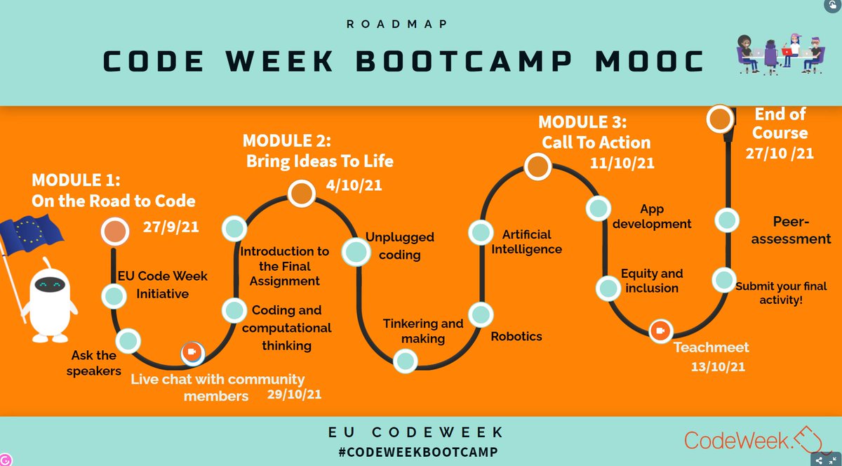 CAFIgalicia's tweet image. 📌📌Today stars #codeweekbootcamp @CodeWeekEU 🚀🚀please look our roadmap view.genial.ly/6107c9a24b1699… let´s code! #galiciancode