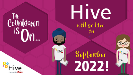 NorthMcrGH_NHS's tweet photo. There is now just #OneYearToHive going live across all of our MFT sites! Staff, find out more by dropping into the engagement session at NMGH Post Grad Lecture Theatre, 3pm to 4pm on Thursday 7th October. #HereComesHive #OneYearToHive https://t.co/n1Ia17pGut
