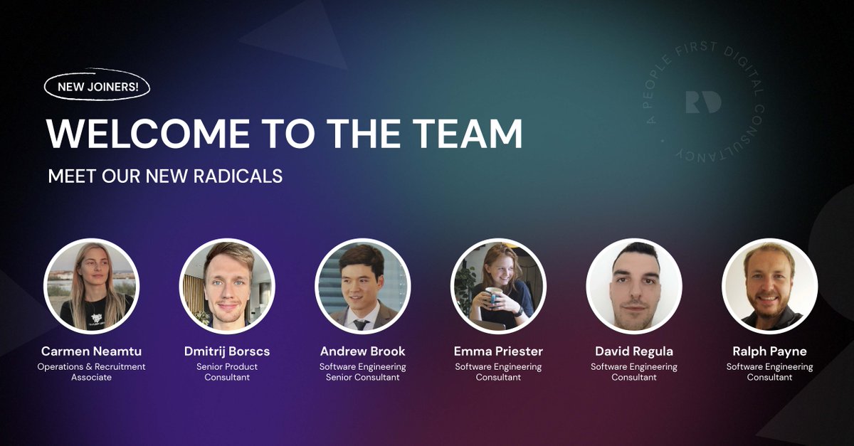 RadicallyDigit2's tweet image. In September we welcomed 6 new members to our ever-growing team of RADicals. Carmen, Dmitrij, Andrew, Emma, David and Ralph we are happy to have you onboard! 
#digital #growth #scaleup #team #smallbusinessuk #smallbusinessgrowth #growthstrategy #growthanddevelopment