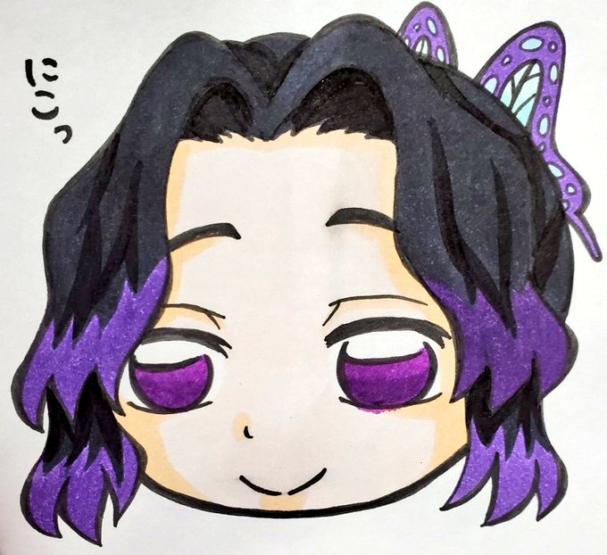 おじょーさんがTwitterに投稿した胡蝶しのぶ(鬼滅の刃)のイラスト。