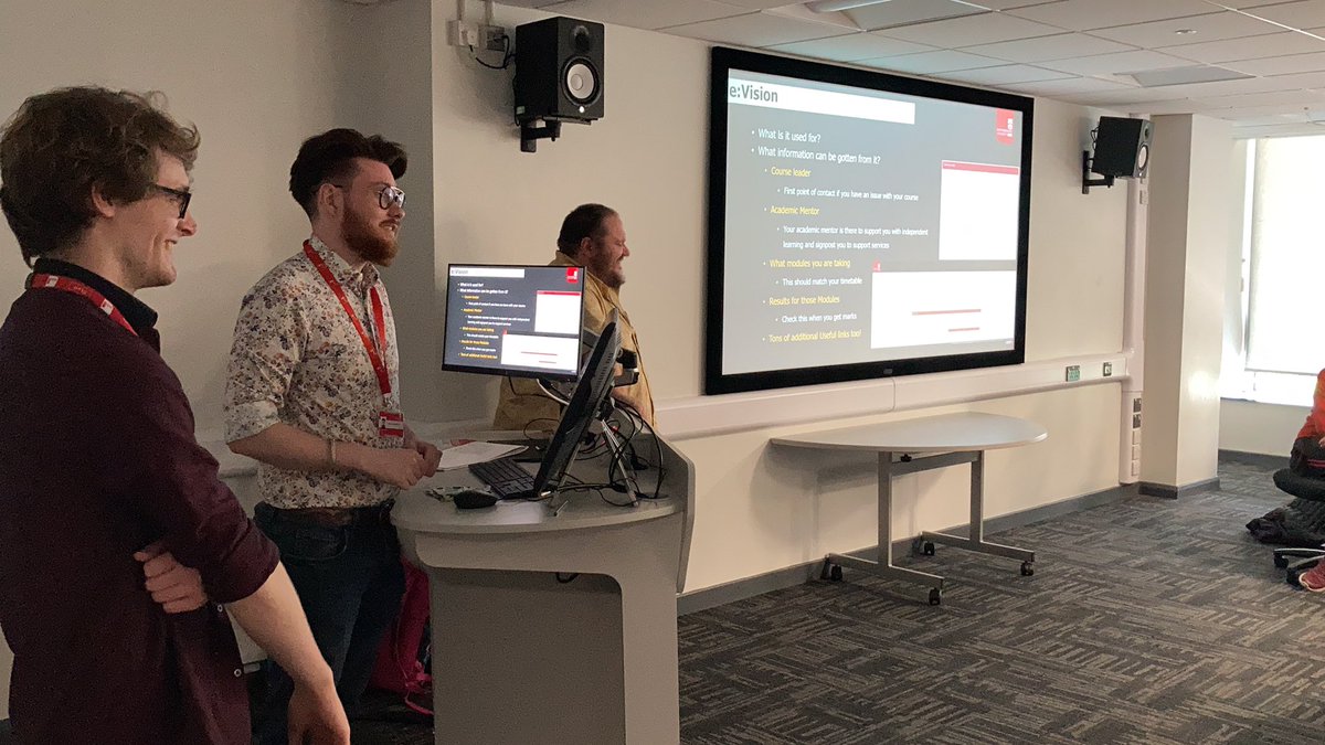 StaffsGames's tweet photo. Another Course Technology talk, this time delivered by @3DWebster @ScottBD29 and @CptExtravagant in C115!!!!! @StaffsUni @staffsuni_dta #WelcomeWeek2020 https://t.co/pe68jgmRsb