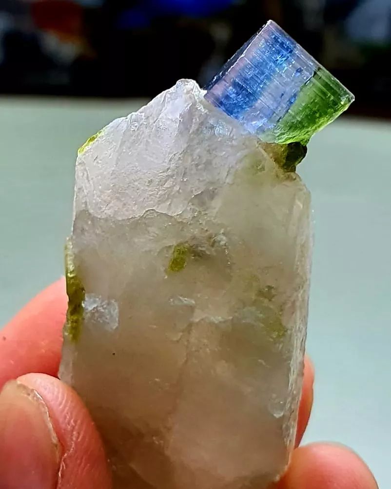 GeologyTime's tweet photo. colourful tourmaline aesthetic crystal combine with quartz, from Afghanistan parpok mine

Photo: Salman mineral

#minerals https://t.co/c3B6D7BctJ