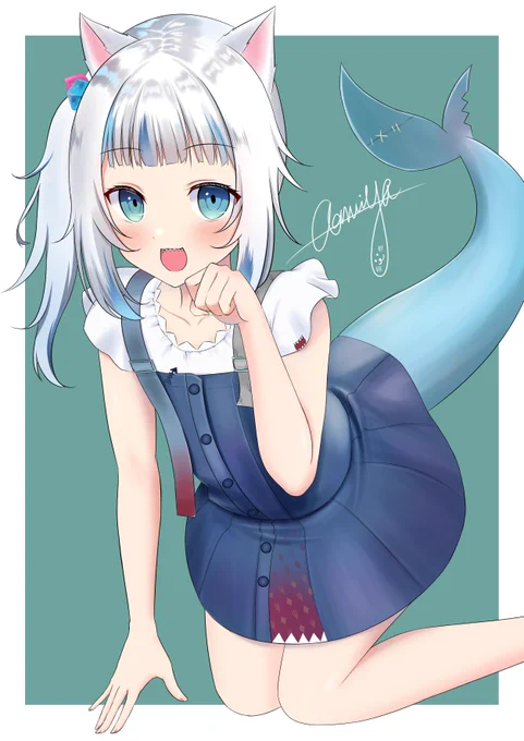 猫耳がうるぐらちゃんrkgk

#gawrt  #イラスト 