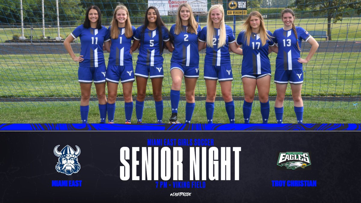 SoccerVikings's tweet photo. Come and support the Miami East soccer teams!!  Boys at 5:30 and Girls after that!  It is Senior Night for the girls!! https://t.co/3n0MALO20J