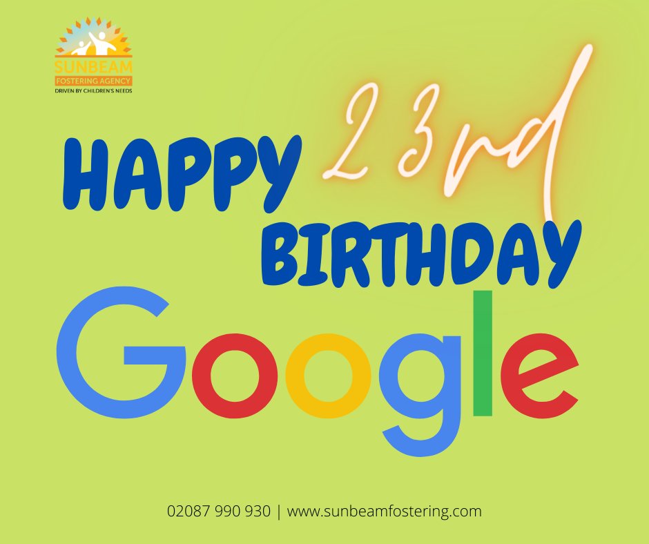 Sunbeam Fostering On Twitter Happy 23rd Birthday Google Googledoodle Https T Co Mlbj3gofba Twitter