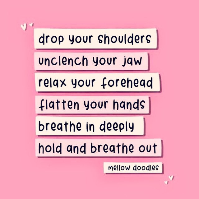 A reminder to help you avoid holding tension in your body. 🌳 #stressfree