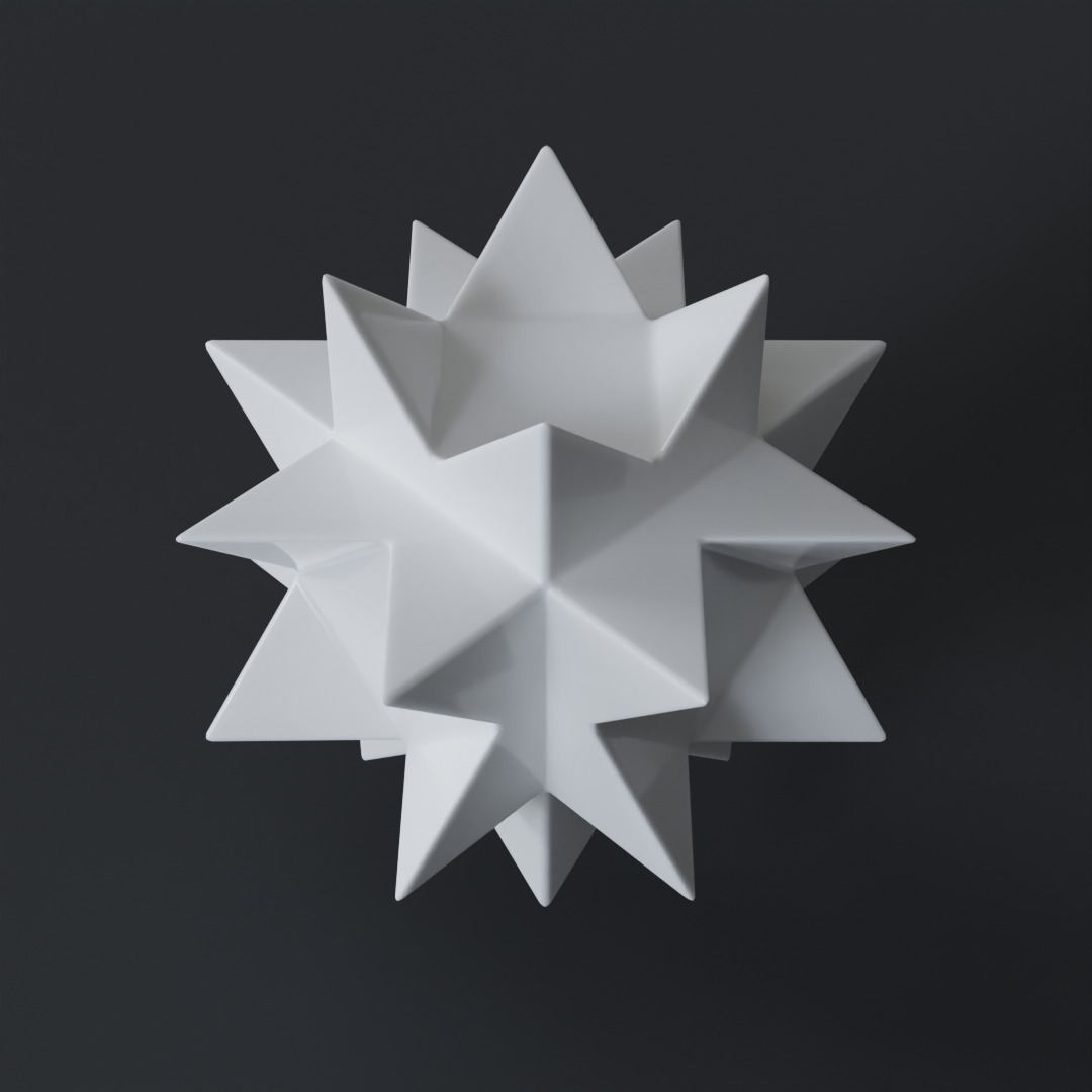 Alc_ve's tweet photo. Stellated truncated hexahedron

#stellatedhexahedron #b3d #blender3d #3dmodel  #polyhedron #geometry #mathart  #homedecor #reductiveart #geometricart https://t.co/QRD3OgfgKH
