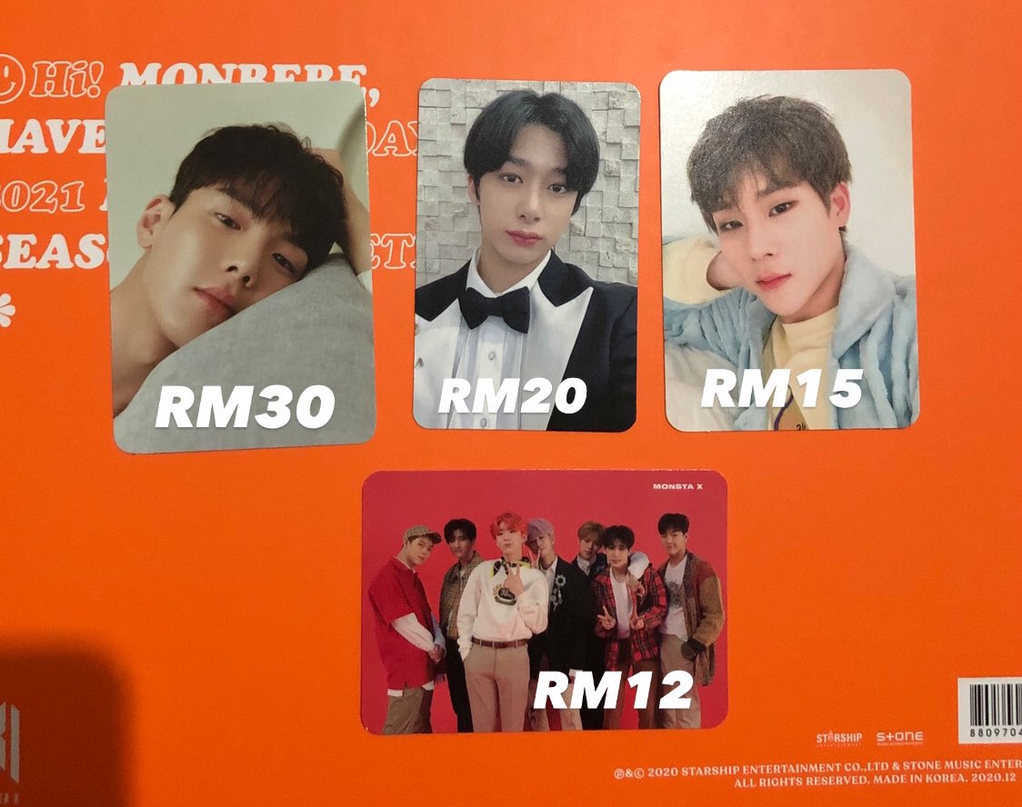 WTS 🇲🇾
monsta x photocards 
-postage RM5
-accept shopeepay 

dm to buy #pasarmx #pasarMONSTAX