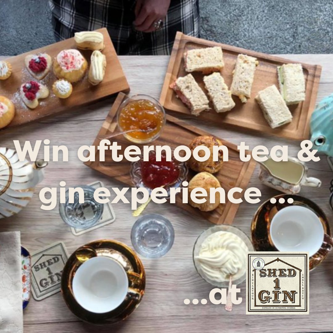 Fancy being in with a chance of winning afternoon tea for four and a behind the scenes tour around an award-winning Cumbrian distillery?
@Shed1Gin have given us a gin experience which you could win, and raise money for us by entering our online raffle raffall.com/257412/enter-r…