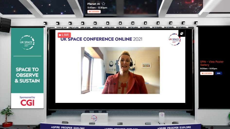 Go <a href="/gail_eastaugh/">Gail Eastaugh</a>! Talking at the <a href="/ukspaceconf/">UK Space Conference</a> in the Planet AI plenary session about how we stimulate innovation in the AI space sector through collaboration in academia, industry &amp; Government.  #UKSpaceConference #Space