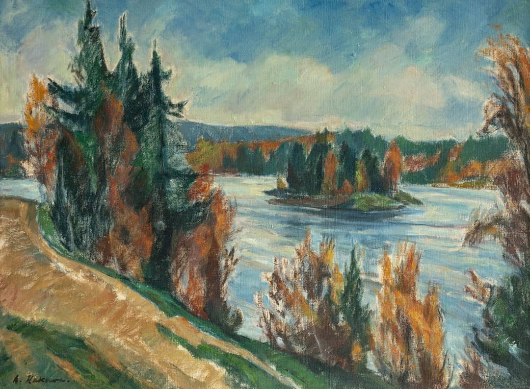 krvlkooppera's tweet photo. Pohjoisessa on saatu nauttia kauniista ruskasta. 🍁 Myös Aale Hakavan Petäjäisen koskimuotokuvissa loistavat syksyn sävyt.

Kuvat: Arto Liiti, Rovaniemen taidemuseo https://t.co/nLGTF5VvxF
